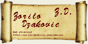 Zorilo Džaković vizit kartica